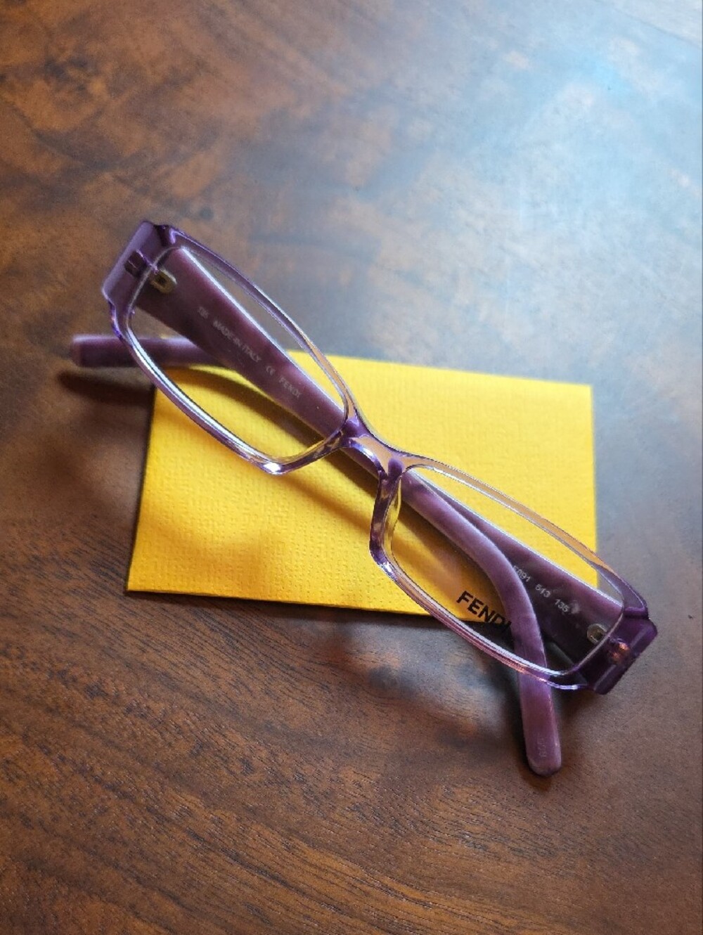 Fendi Optical Frames Purple Rectangular FASHION GLAM PREMIUM OFFICE ATTIRE - Picture 6 of 6